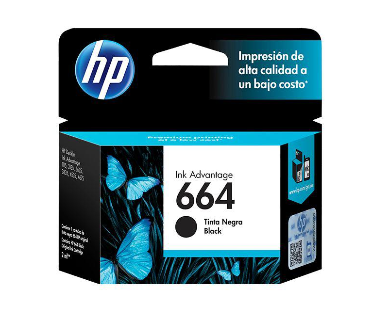 TINTA ORIGINAL HP 664 NEGRO