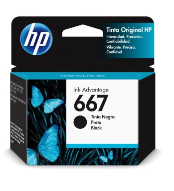 TINTA ORIGINAL HP 667 NEGRO