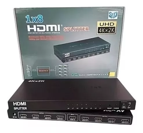 SPLITTER HDMI 1X8 PUERTOS UHD 4K*2K