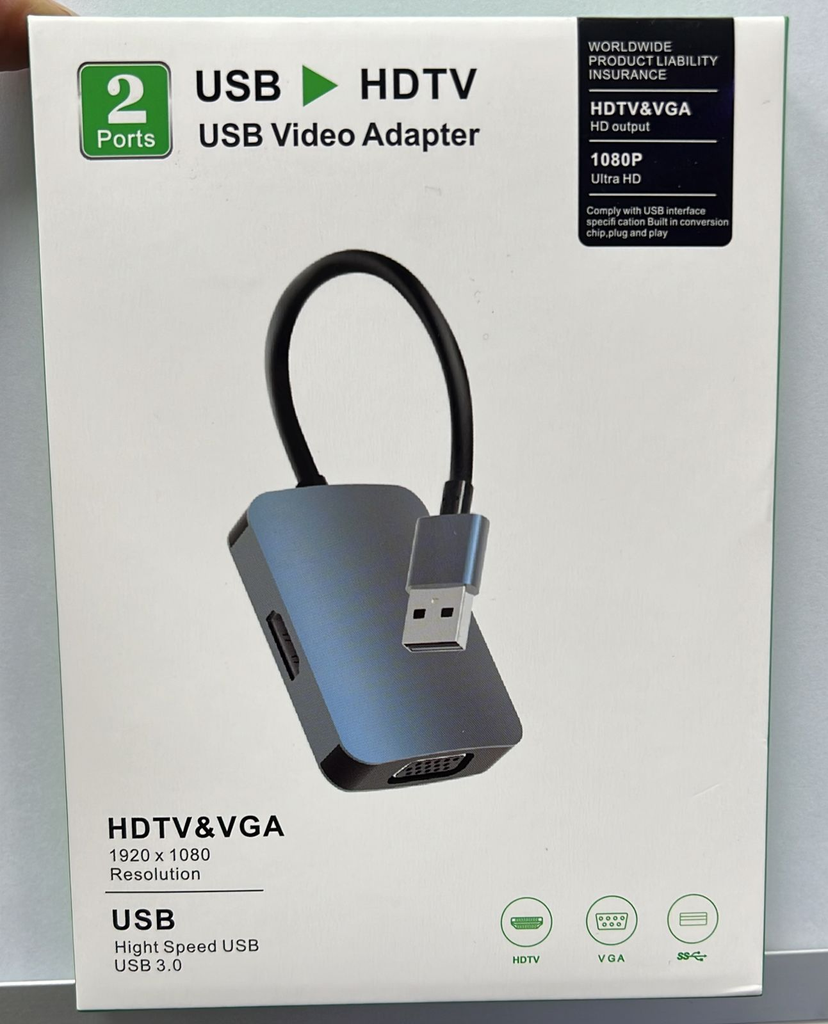 ADAPTER USB to HDTV USB VIDEO ADAPTER 2 PORT