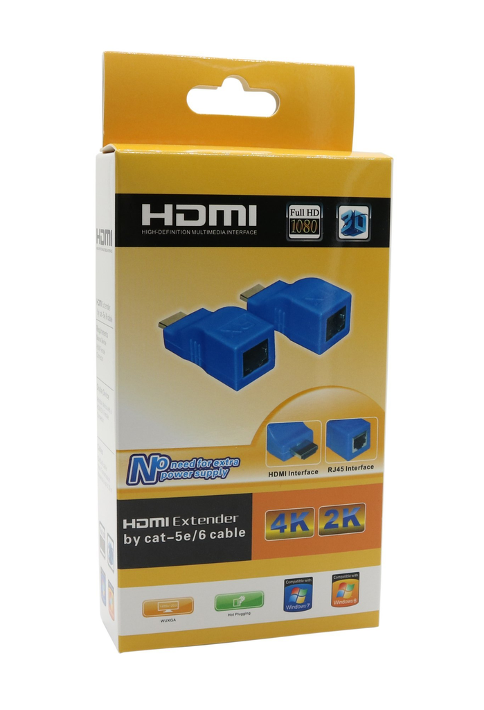 ADAPTER HD EXTENDER HDMI BY CAT 5E/6 CABLE