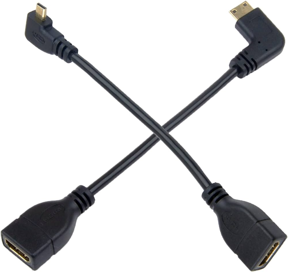 ADAPTER HDMI MINI L MICRO MACHO A HEMBRA RECTO