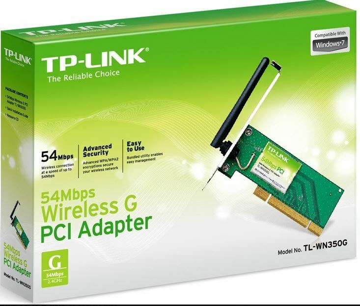 TP-LINK 54MBPS WIRELESS G PCI ADAPTER / TL-WN350GD