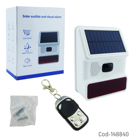 ALARMA / SOLAR AUDIBLE AND VISUAL ALARM