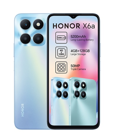 HONOR X6a - 128GB ROM 4GB RAM - SKY SILVER