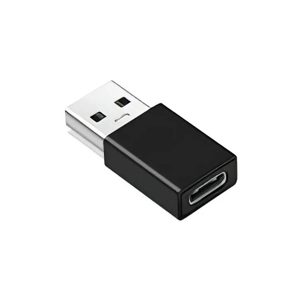 Adaptador USB-C a USB (USB-C hembra - USB macho) negro