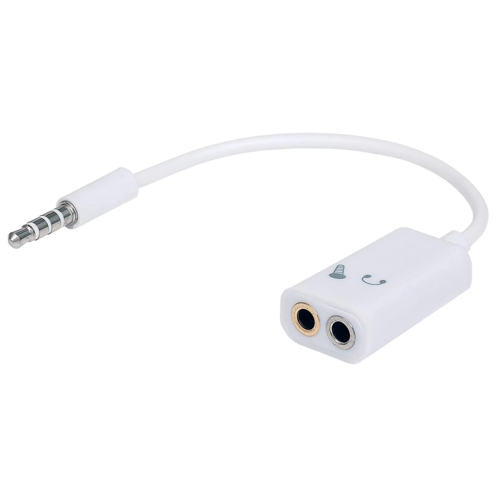 Adaptador Audio Estéreo 3.5 mm 2 a1 para Micrófono Y Audífonos