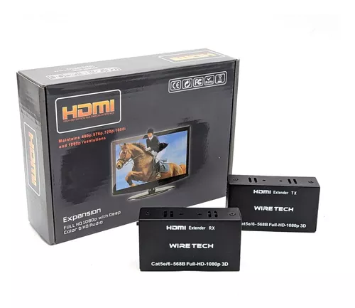 Extensor Hdmi Por Utp Hasta 60 Metros Extension Hdmi / Rj45