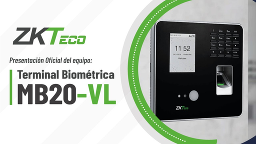 LECTOR BIOMETRICO FACIAL ZKTeco MB20-VL / Control de Asistencia