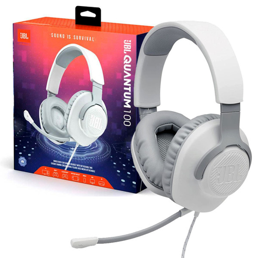 AUDIFONO JBL QUANTUM 100 - BLANCO