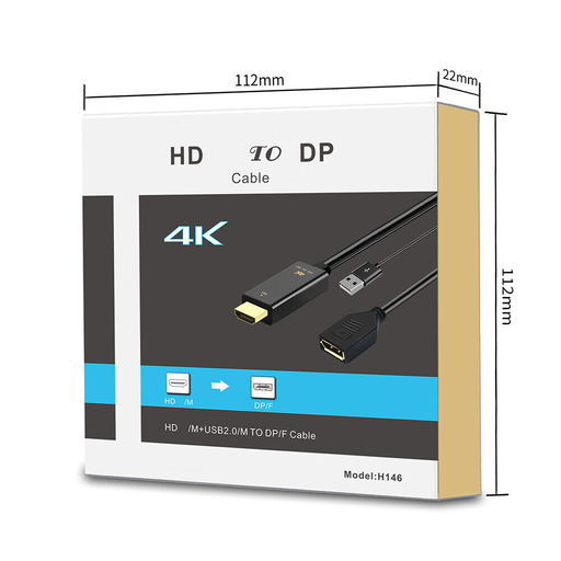 CABLE HD/M+USB2.0/M to DP/M