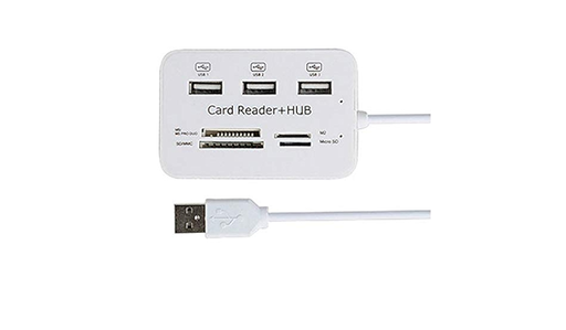 HUB USB 2.0 3 PORT + 4 SLOT CARD READER