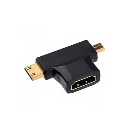 ADAPTER HDMI hembra / mini HDMI macho / micro HDMI macho