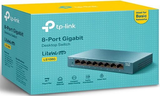 TP-LINK 8 PORT GIGABIT DESKTOP SWITCH / LS108G