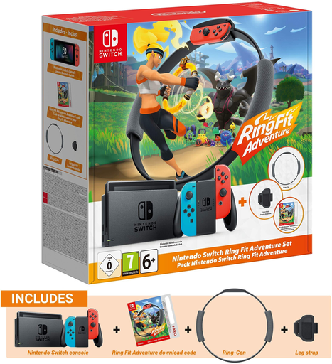 NINTENDO SWITCH CON JUEGO RING FIT ADVENTURE