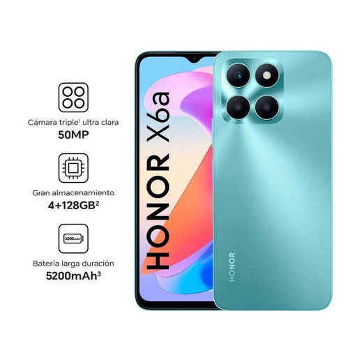 HONOR X6a - 128GB ROM 4GB RAM - CYAN LAKE