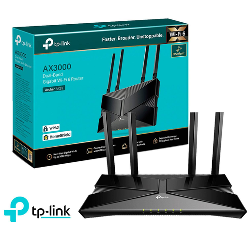 TP-LINK AX3000 DUAL BAND GIGABIT WIFI 6 ROUTER ARCHER AX53